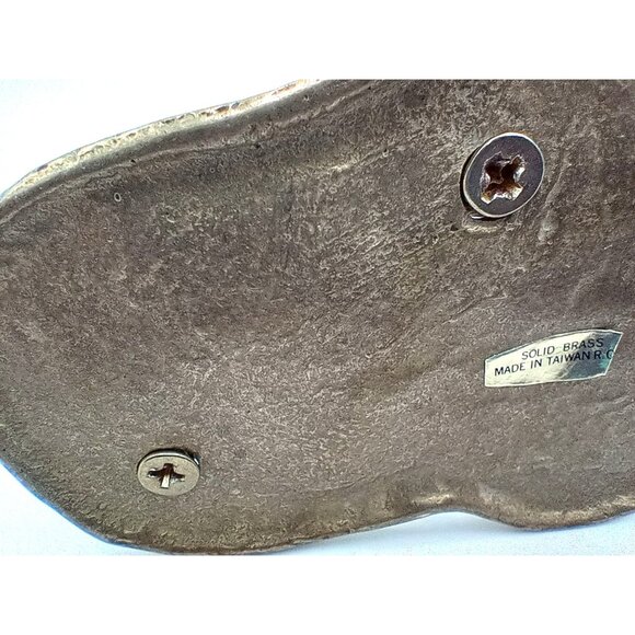 Vintage Brass Giraffe Figurine Mom and Baby 7" Mid Century Animal Sculpture - Picture 13 of 16